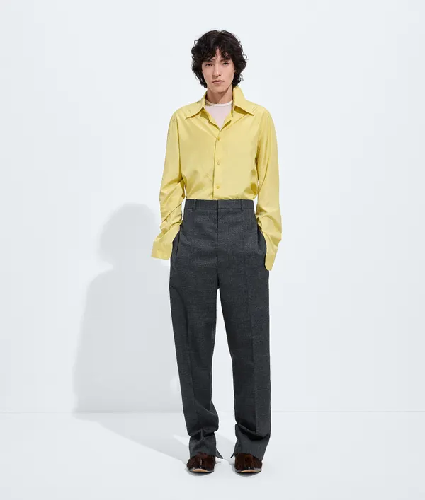 Men's Shetland Wool Toile Pants in Ardoise melange