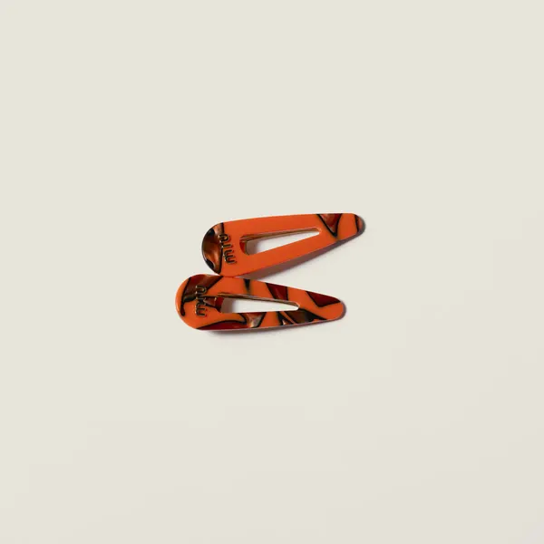 Hair clips with logo