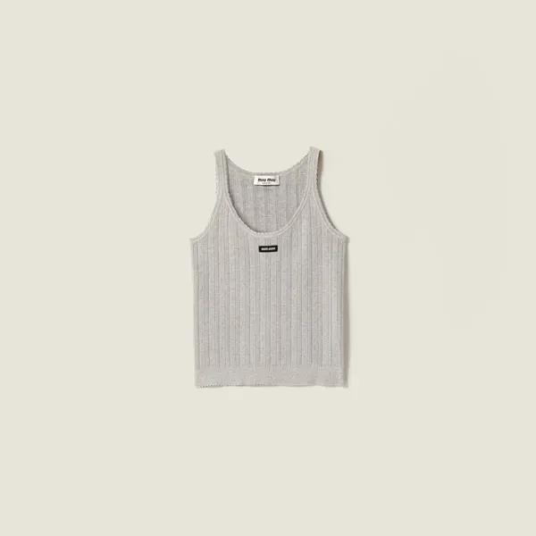 Cotton knit tank top